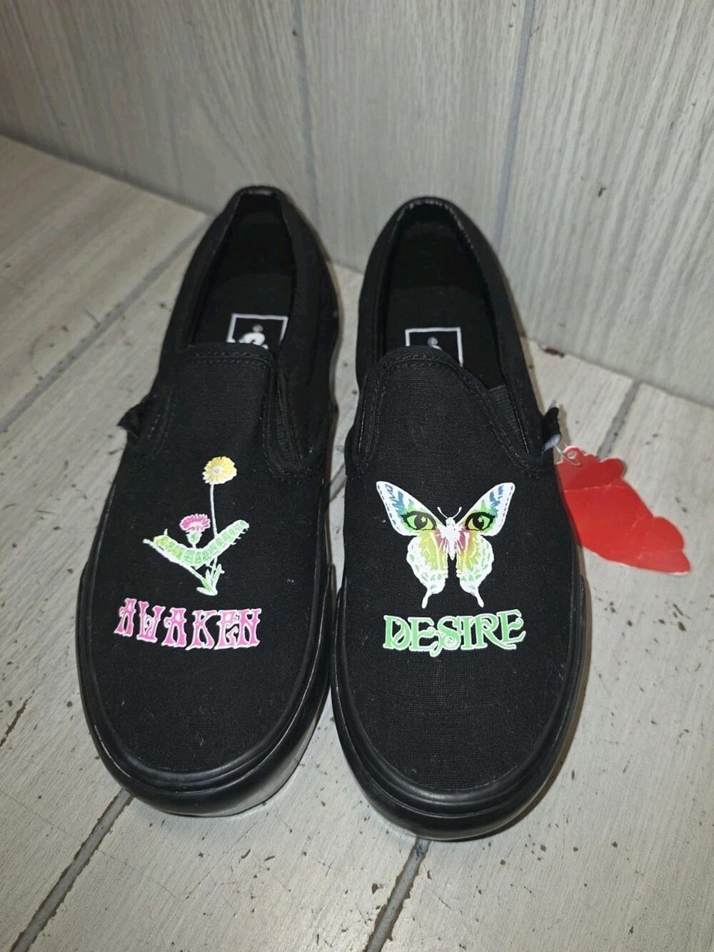Vans Women's 6.5 Slip-On Platform Morph Glow In The Dark Awaken Desire Gothic